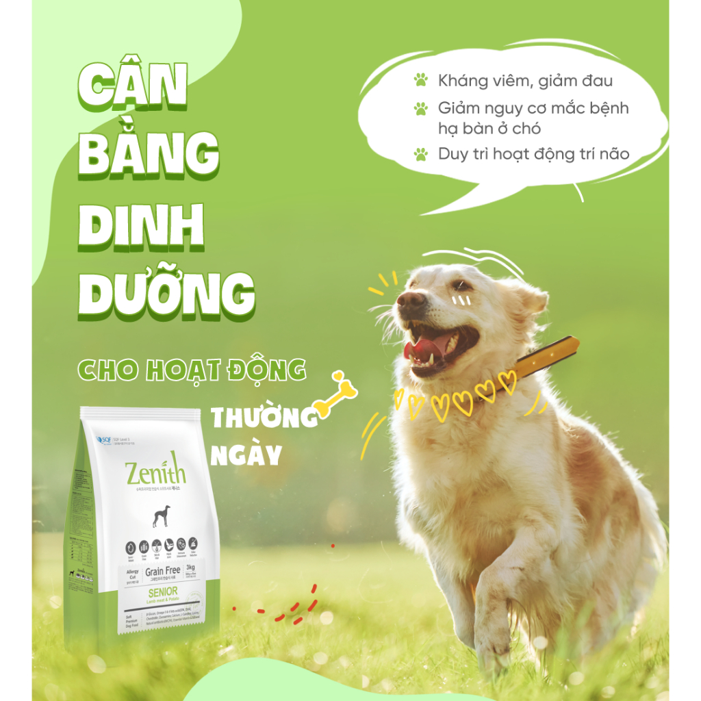 Thức ăn hạt mềm Zenith cho chó già - 1.2kg 4