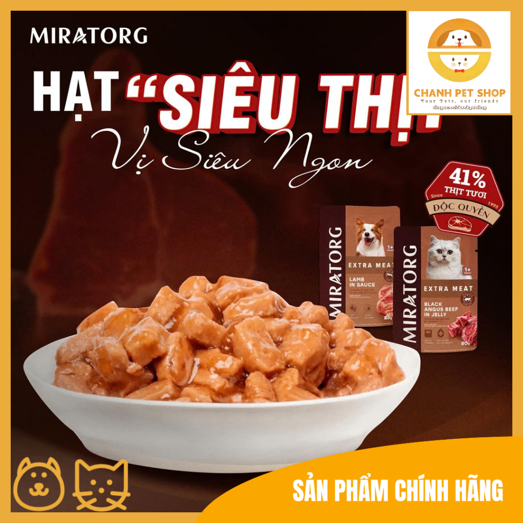 Thức ăn Miratorg Thịt bò cho chó giống vừa - 1.1kg