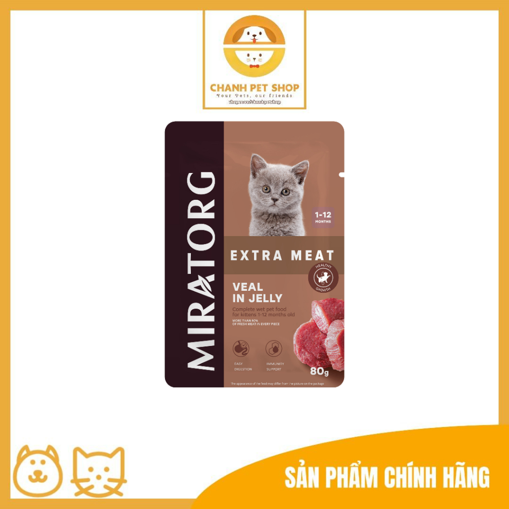 Thức ăn ướt Miratorg cho mèo con - 80g 7