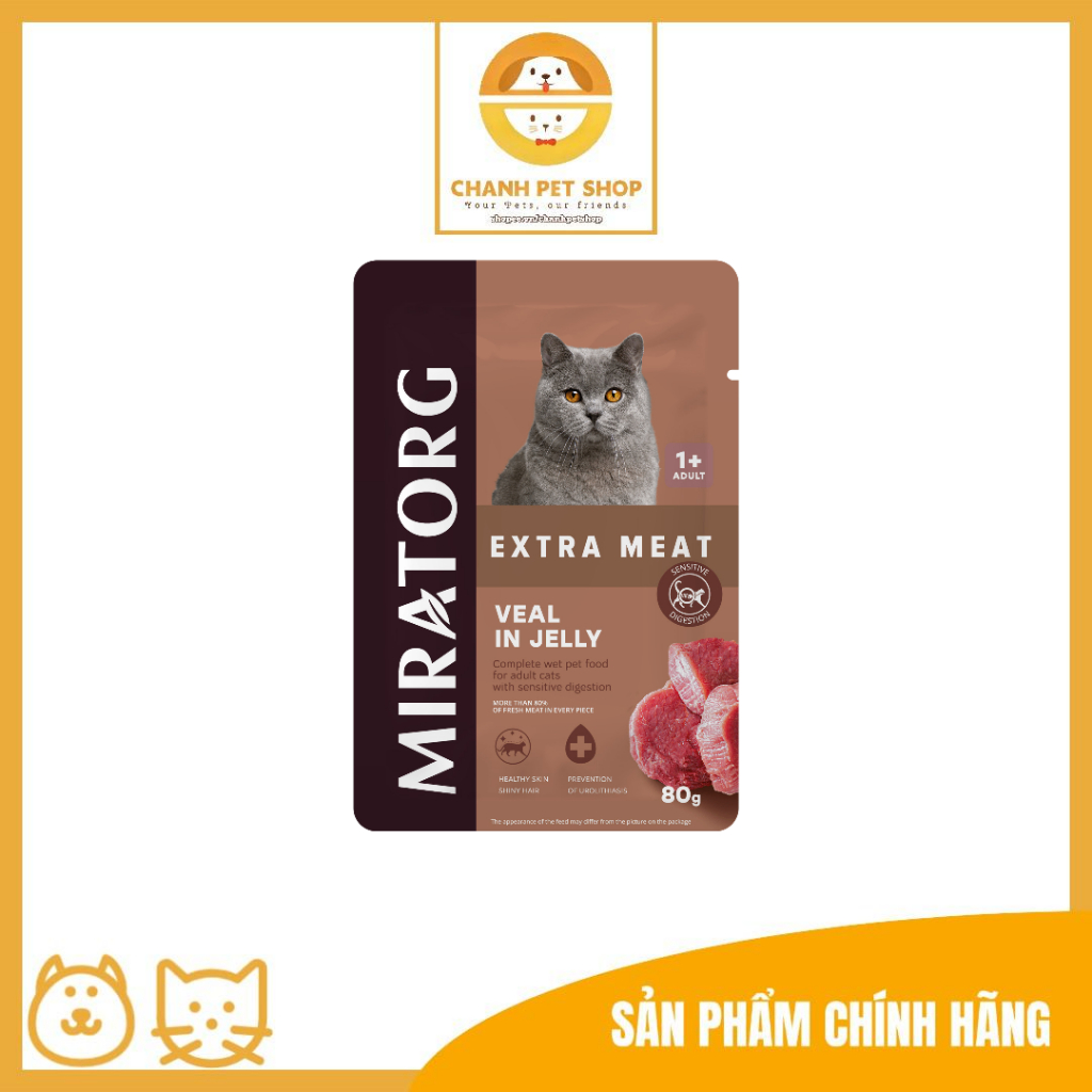 Thức ăn ướt Miratorg cho mèo con - 80g 9