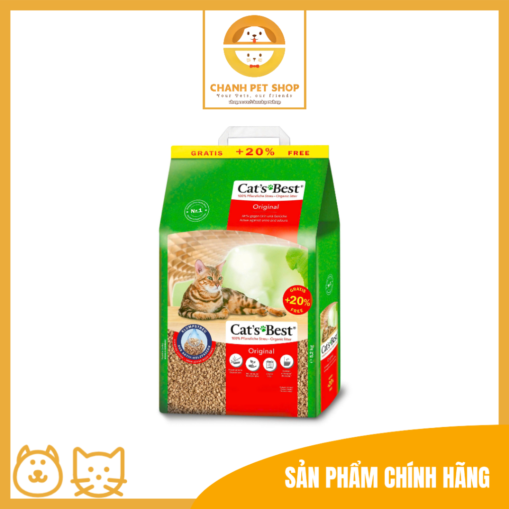 Cát vệ sinh hữu cơ siêu thấm hút Cat's Best Sensitive - 8L 7