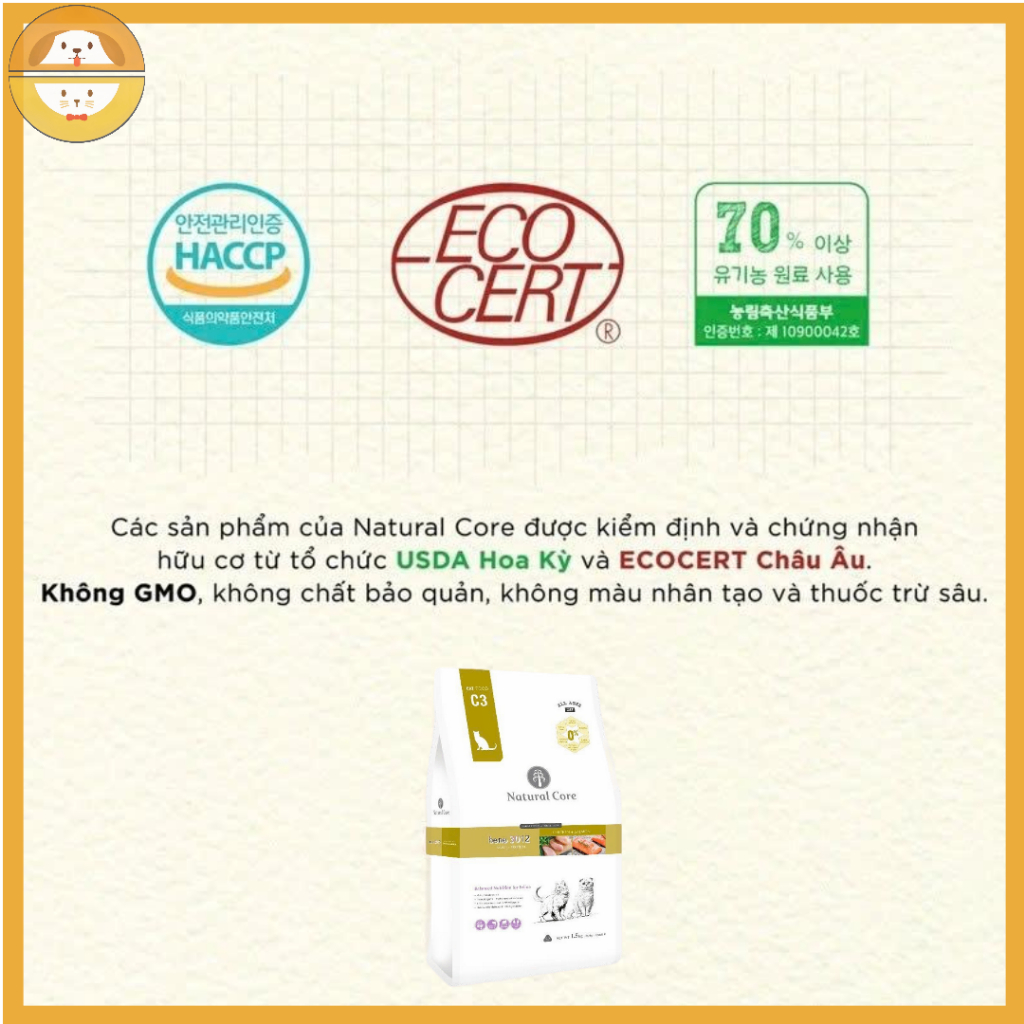 Thức ăn đa đạm cho mèo Natural Core - 1kg 10
